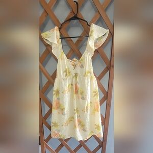 Floral Ruffle Sleeve Dress